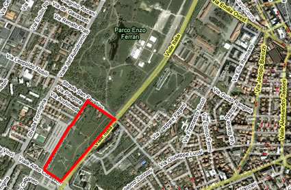 Mappa del Parco Città di Londrina a Modena
