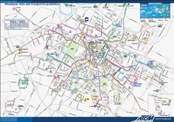 Mappa dei percorsi urbani degli autobus scaricabile direttamente dal sito dell' ATCM